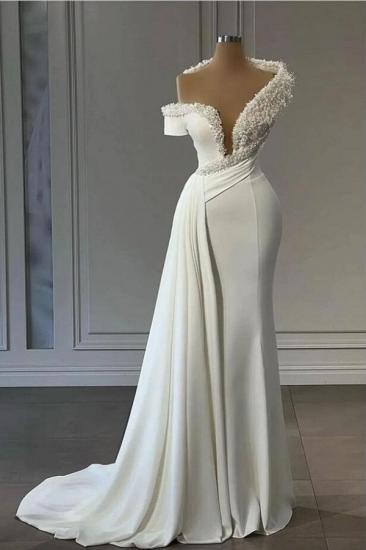 Luxury evening dresses with glitter | Prom dresses long white_1