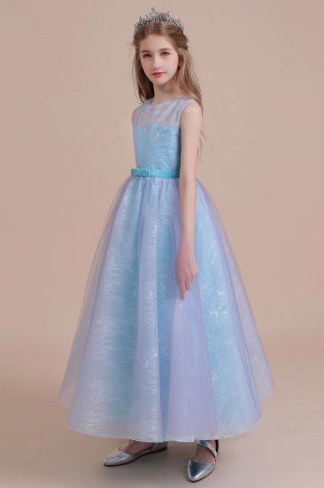 Cute Tulle A-line Flower Girl Dress | Illusion Lace Little Girls Pegeant Dress Online_4