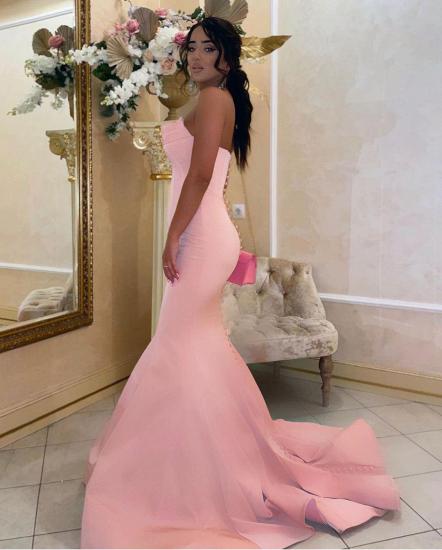 Elegant Simple long pink prom dress evening dresses_2