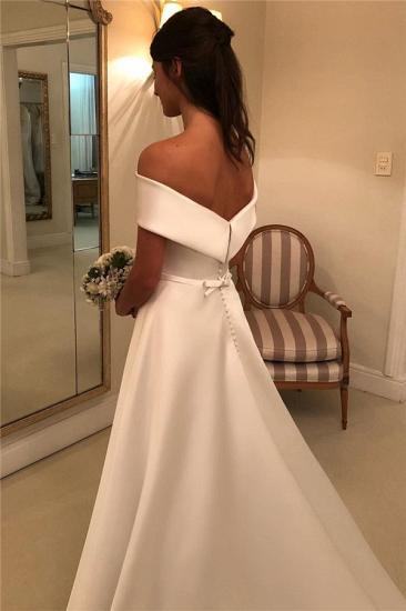 Elegant Off-the-Shoulder Wedding Dresses | Bowknot Ribbons Sleeveless Floral Bridal Gowns_2