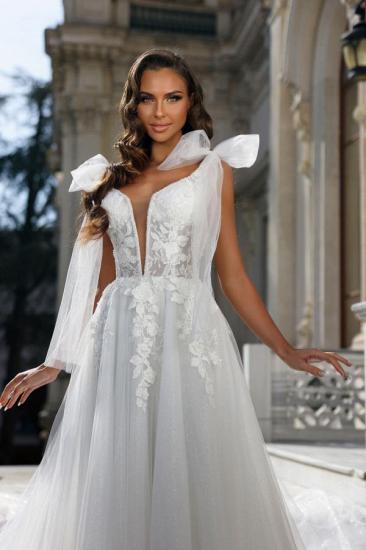 Designer Wedding Dresses A Line Lace | Chic Wedding Dresses Cheap_5