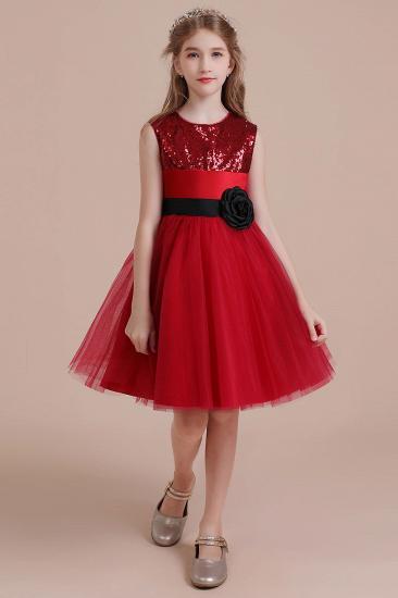 Fabulous Tulle A-line Flower Girl Dress |Graceful Sequins  Little Girls Dress for Wedding_1