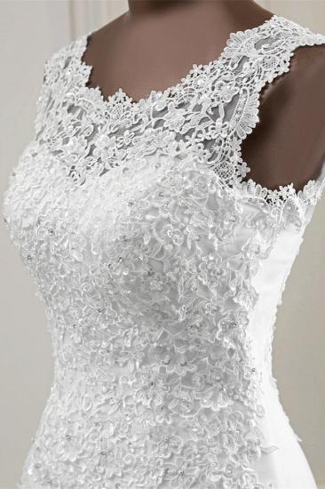 TsClothzone Glamorous Jewel Lace Beading Wedding Dresses Sleeveless Appliques Mermaid Bridal Gowns_7