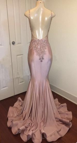 Spaghetti Straps Sparkling Beads Prom Dresses | 2022 Pink Sequins Sexy Backless Evening Gown_4