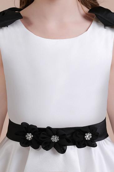 Summer Knee Length Flower Girl Dress | Sleeveless Satin Little Girls Pegeant Dress Online_7