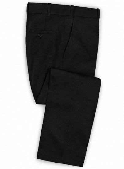 Schwer gestrickter, schwarzer, eleganter Stretch-Anzug_3