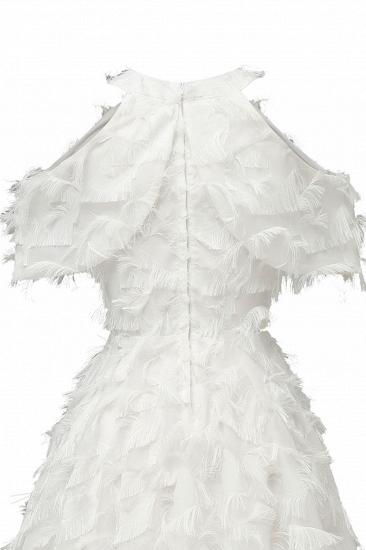 Elegant High neck Artifical Feather A-line Vintage Cocktail Dresses | Retro A-line Burgundy Homecoming Dress_20