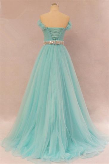 Elegant Sweetheart Ruffles Strapless Evening Dresses 2022 Rhinestone Lace Up Prom Gowns_2