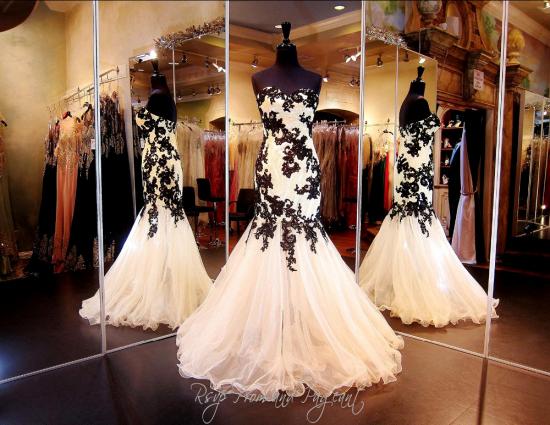 Sexy Mermaid Black Lace Evening Dresses Organza Sweetheart 2022 Prom Gowns_3