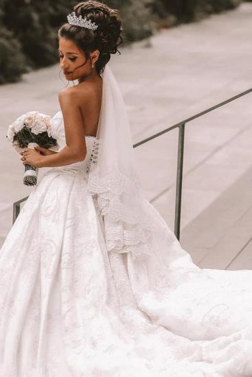 Wunderschöne Brautkleider in A-Linie mit Spitze | Kaufen Sie Brautkleider online_5