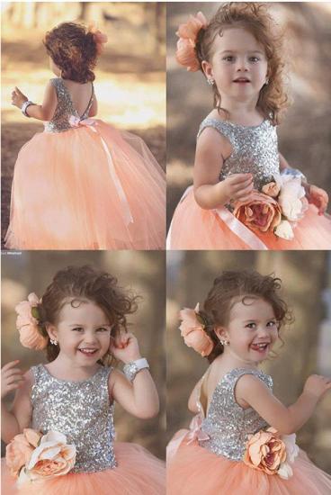 Tulle Cute Sequined 2022 Flower Girl Dresses Lovely Sequined Girls Pageant Dress