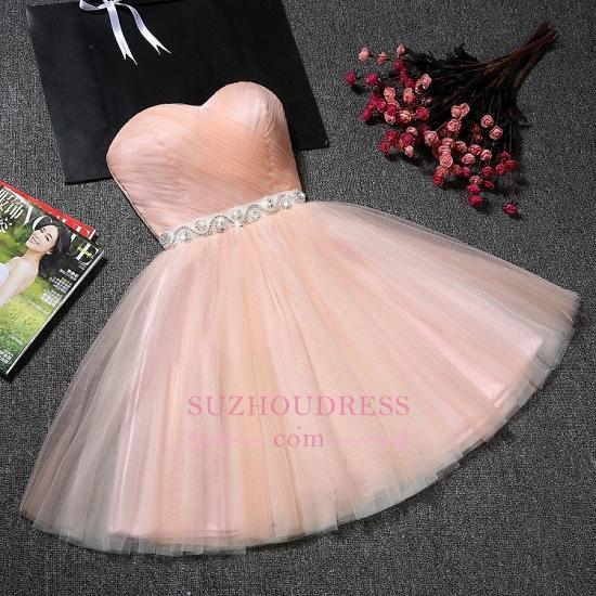 Tulle Ruffles Pink Homecoming Dress | Sweetheart Short Hoco Dress_1