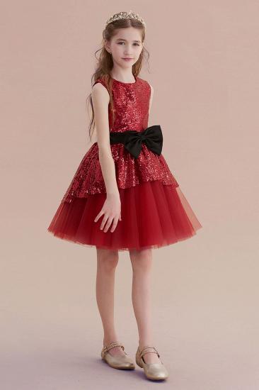 Fabulous Tulle A-line Flower Girl Dress | Bows Sequins Little Girls Dress for Wedding_6