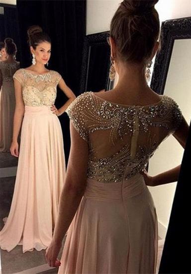 Wunderschönes Empire-Rosa-Perlen-Abschlussballkleid Neueste Reißverschluss-Chiffon-2022-Kleider für formelle Anlässe