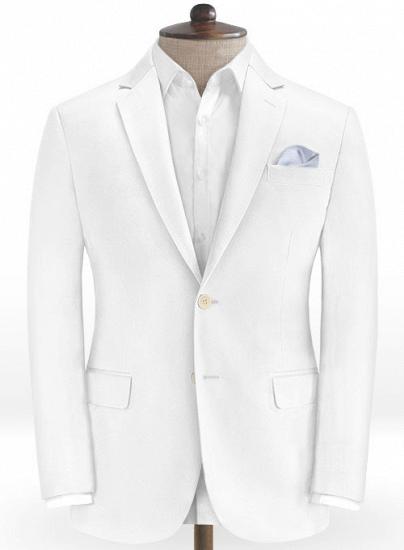 White Slim Chino Suit 2 Piece Set_2
