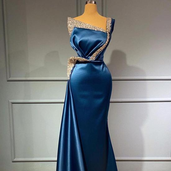 Funkelndes blaues langes Meerjungfrau-Abendkleid | Meerjungfrau-Abschlussballkleid_2