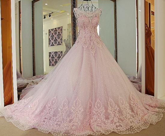 Exquisite Sweetheart Appliques Pearls Quinceanera Dress_1