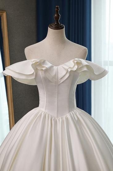 TsClothzone Stylish Strapless Sweetheart Satin Wedding Dress Ruffles Sleeveless Ball Gowns Bridal Gowns On Sale_5