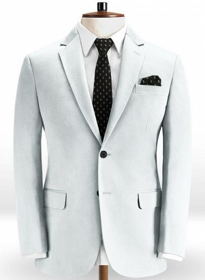 Frühling und Sommer himmelblauer Chino-Anzug Anzug mit flachem Kragen | zweiteiliger Anzug_2