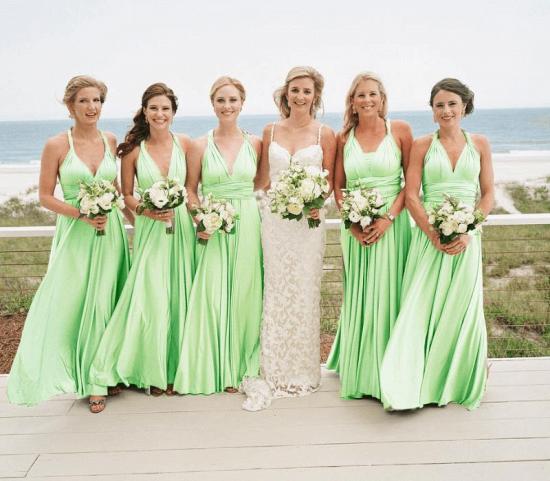 Mintgrünes Infinity-Brautjungfernkleid in   53 Farben