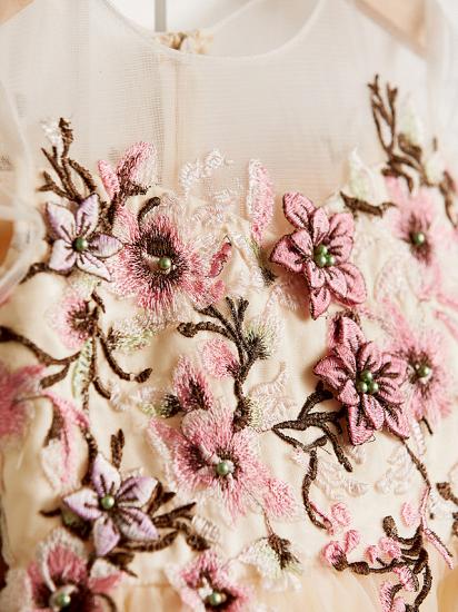 Cute Jewel Tulle Lace Satin Sleeveles Flower Girl Dress On Sale_6
