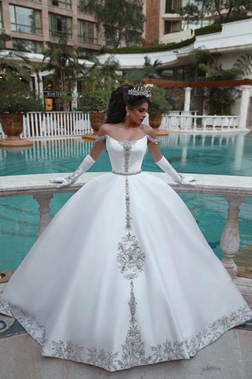 Ball Gown Off-the-Shoulder Sleeveless Appliques Wedding Dress_6