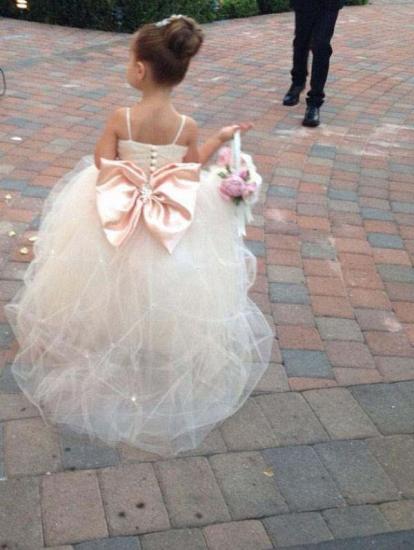 Cute Spaghetti Strap Flower Girl Dress Cute Empire Tulle 2022 Wedding Dress