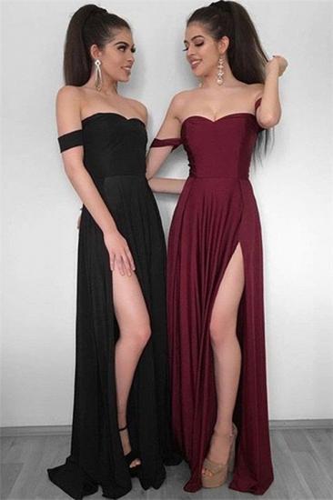 Off The Shoulder Sexy Split Formal Dresses | Cheap Long Strapless Evening Dresses 2022
