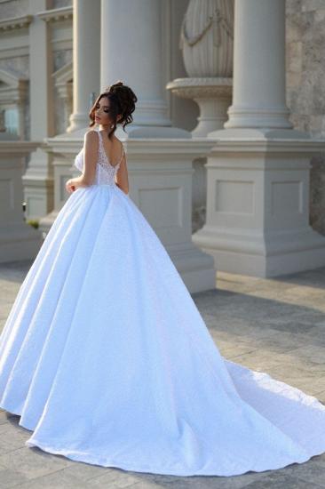 Modern Wedding Dresses With Glitter | Wedding dresses A line satin_2