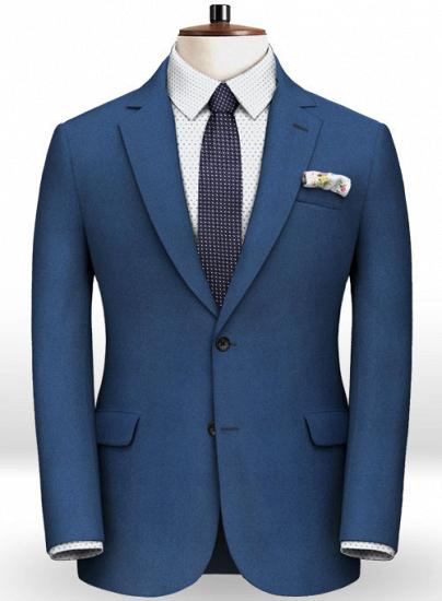 Blue flannel wool notched lapel suit ｜ two-piece suit_2