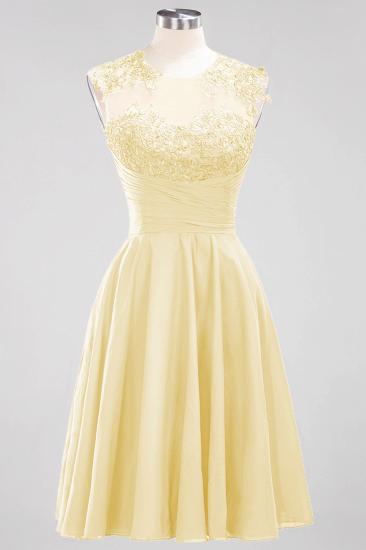 A-line Chiffon Appliques Jewel Sleeveless Knee-Length Bridesmaid Dresses with Ruffles_17