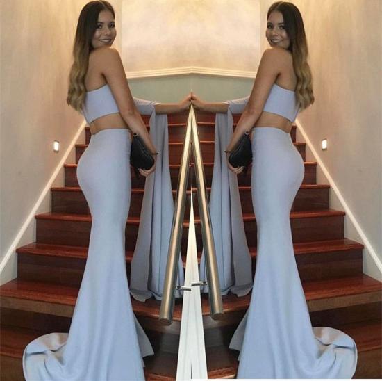 Stunning Two Piece One Shoulder Evening Dresses | Mermaid Floor Length Prom Dress_4