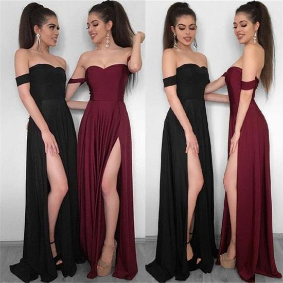 Off The Shoulder Sexy Split Formal Dresses | Cheap Long Strapless Evening Dresses 2022_4