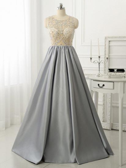 A-line Crystal Sleeveless Evening Dresses New Arrival Floor Length 2022 Prom Gowns_2