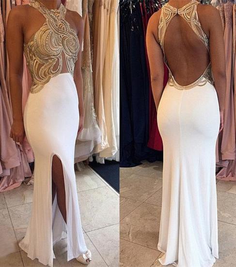 Sexy Halter Backless Evening Dress New Arrival Sleeveless Long Formal Occasion Dresses_2