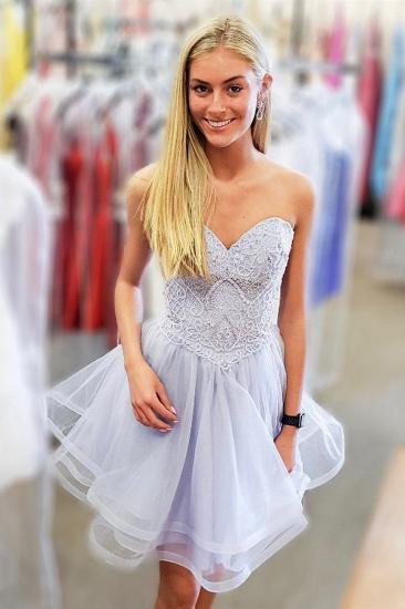 Affordable Sweetheart Sleeveless Homecoming Dress | Strapless Beading Short Cocktail Dress