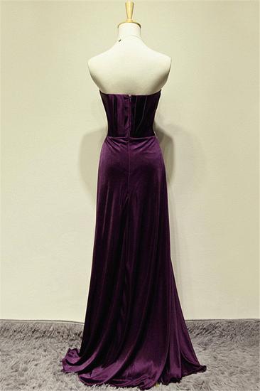 A-Linie, elegantes lila Schatz-Kristall-Abschlussball-Kleid-Schleife-Zug-Reißverschluss-langes Abendkleid mit Perlen_2