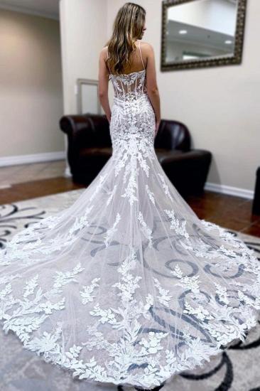 Fashion Juwel Sleeveless Mermaid Lace Backless Wedding Dresses_2