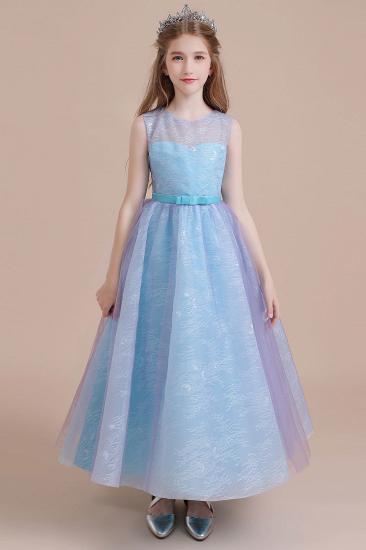Cute Tulle A-line Flower Girl Dress | Illusion Lace Little Girls Pegeant Dress Online