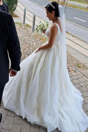 Gorgeous Wedding Dresses Cream | Wedding dresses A line lace_4