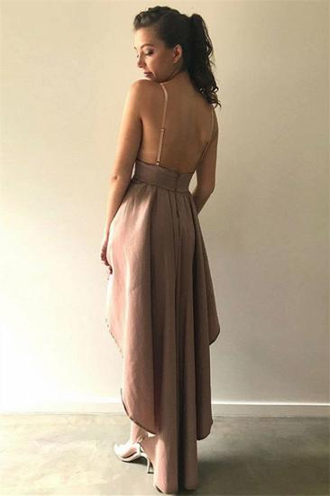 Sexy Simple Hi-Lo Homecoming Dresses | 2022 Spaghetti Straps Backless Hoco Dresses_3