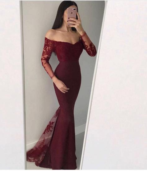 Chic Long Sleeve 2022 Evening Dress | Mermaid Lace Formal Dress_3