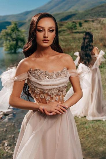 Beautiful wedding dresses A line | Wedding dresses with sleeves_2