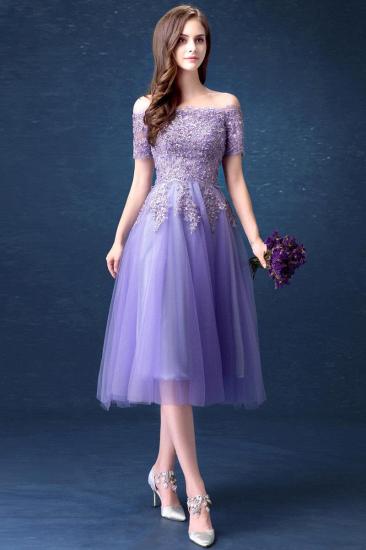 A-line applique tulle ball gown_2