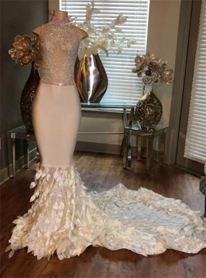 Sleeveless High-Neck Mermaid Appliques Sleeveless Prom Dresses with Ruffles 2022_2