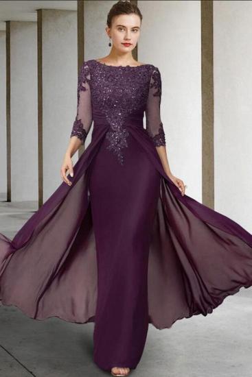 Elegant Mermaid Mother of the Bride Dress with Lace Appliques