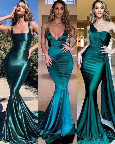 Sexy Jade Green Ruffles Prom Dress Mermaid_2