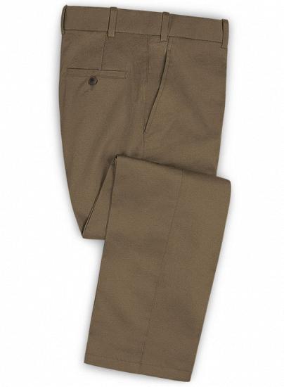 Summer brown notched lapel suit | two-piece suit_3