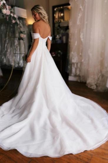 Einfache Brautkleider A-Linie | Brautkleider aus Organza günstig_4
