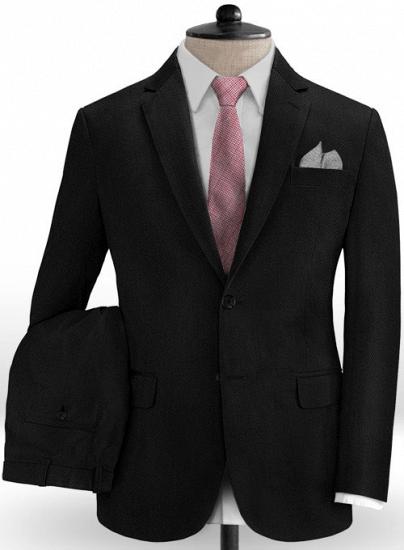 Schwer gestrickter, schwarzer, eleganter Stretch-Anzug